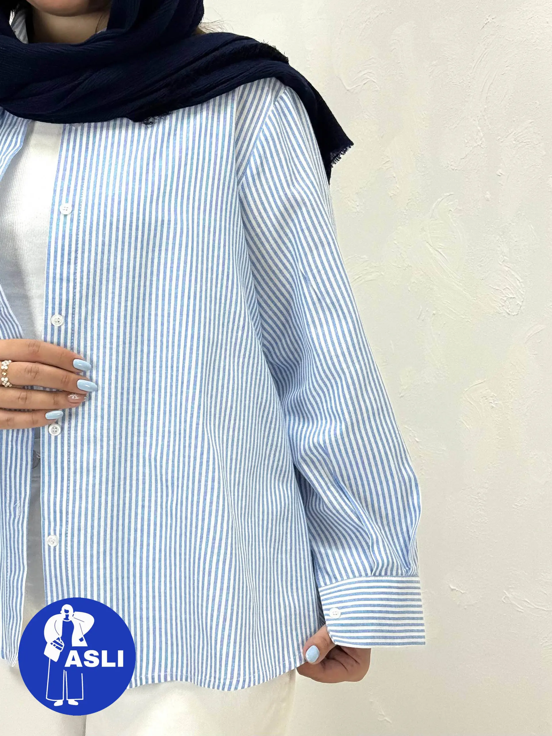 شومیز سایز بزرگ آسمان